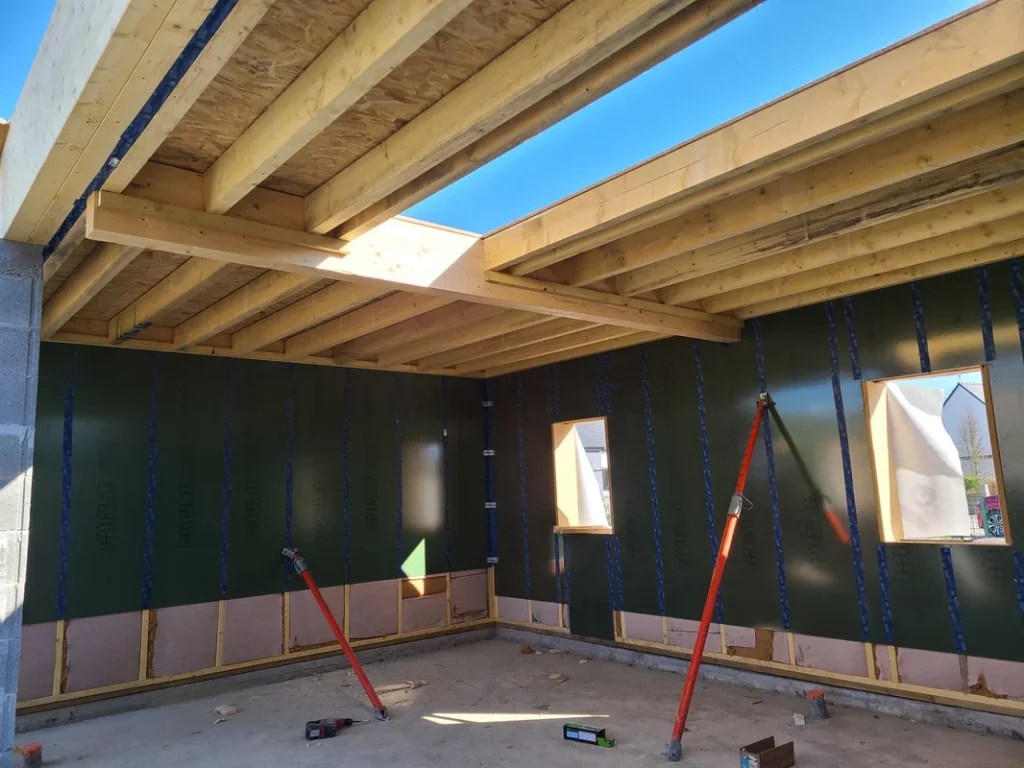 Réalisation charpente, Maison Bois Féliot, Constructeur ossature bois à rennes