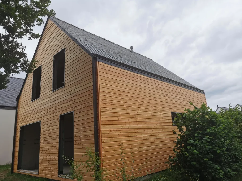 Réalisation isolation, Maison Bois Féliot, Constructeur ossature bois à rennes