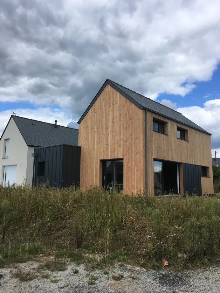 Réalisation isolation, Maison Bois Féliot, Constructeur ossature bois à rennes