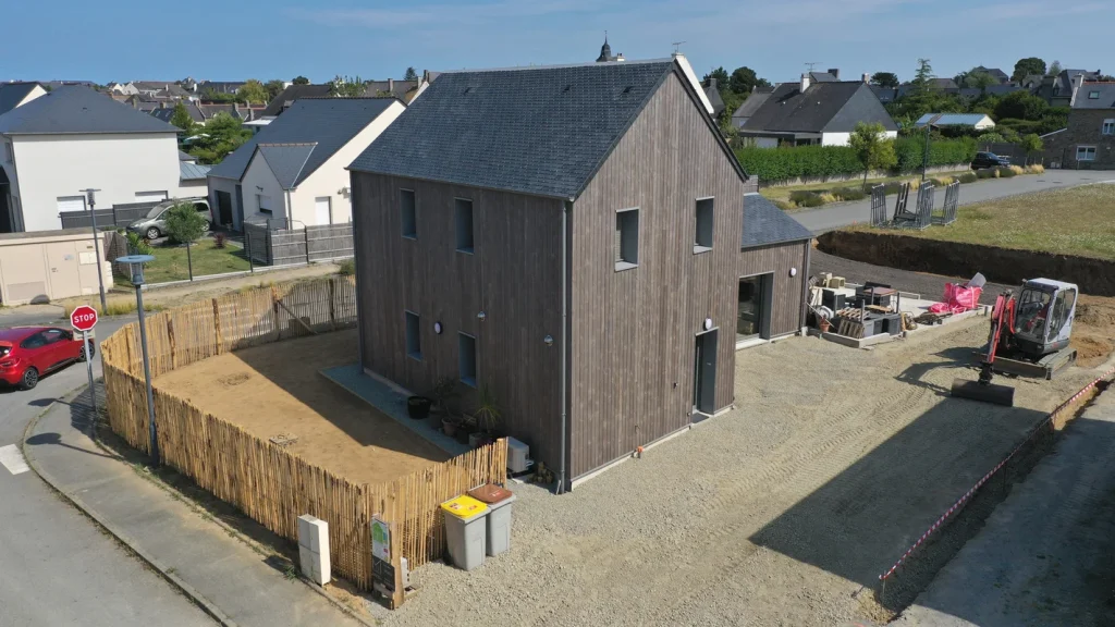 Réalisation maison passive, Maison Bois Féliot, Constructeur ossature bois à rennes