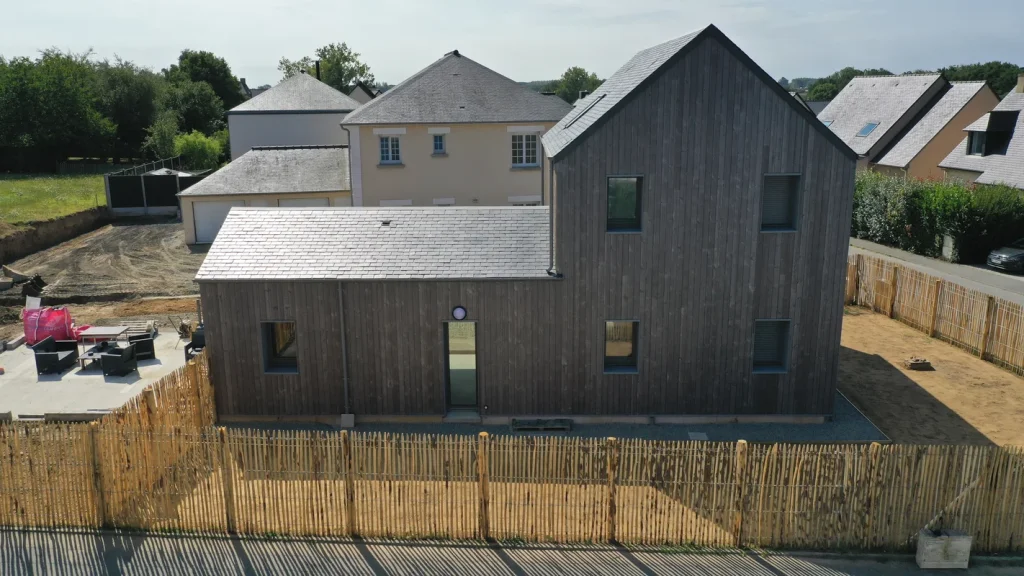 Réalisation maison passive, Maison Bois Féliot, Constructeur ossature bois à rennes